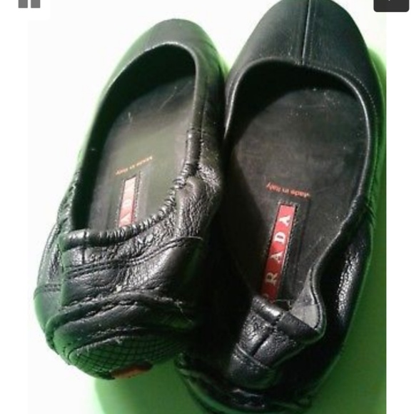 Women's authentic PRADA Black Leather Driving Sole - Picture 4 of 8